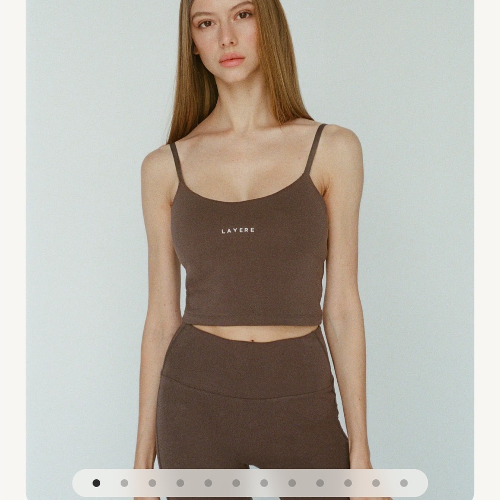 LAYERE Brown Cropped Tank Top
